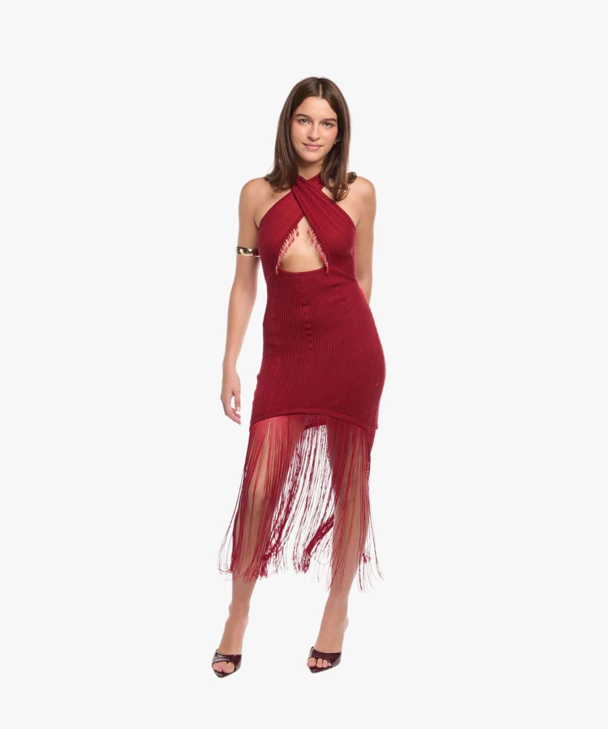 Sam Burgundy Dress