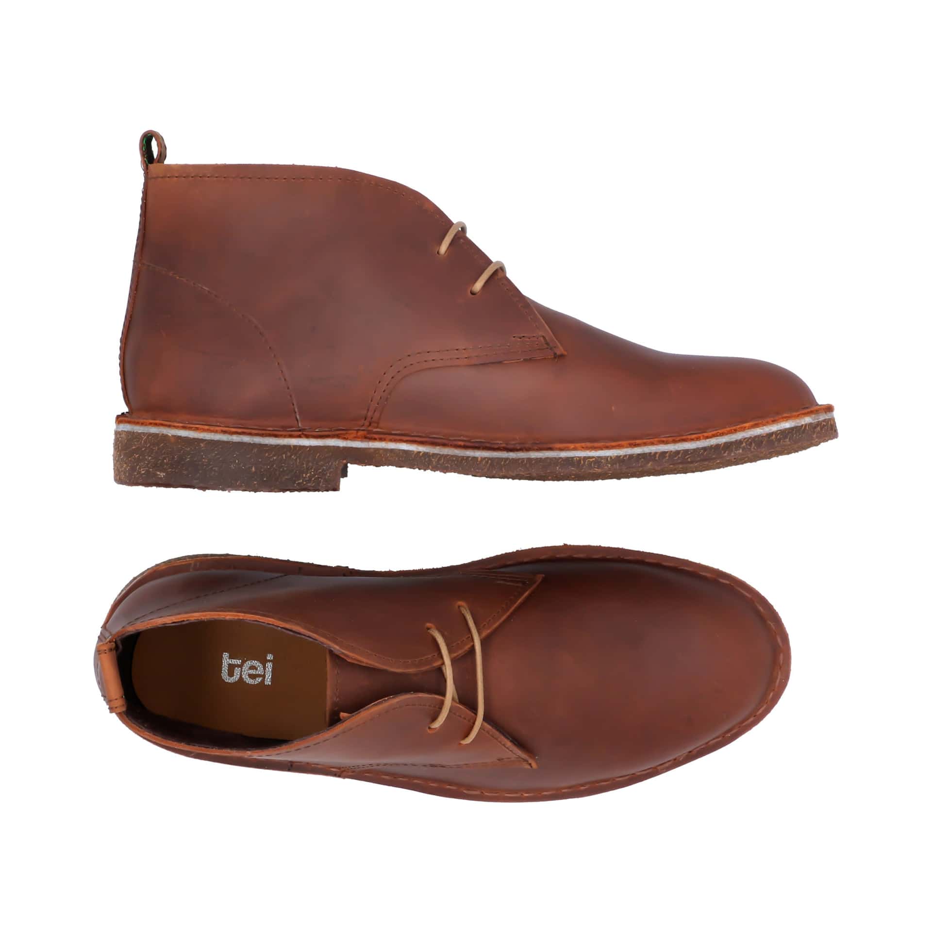 Botas Desert Hombre Cuero Graso Cafe Botas Hombre - miniatura 3