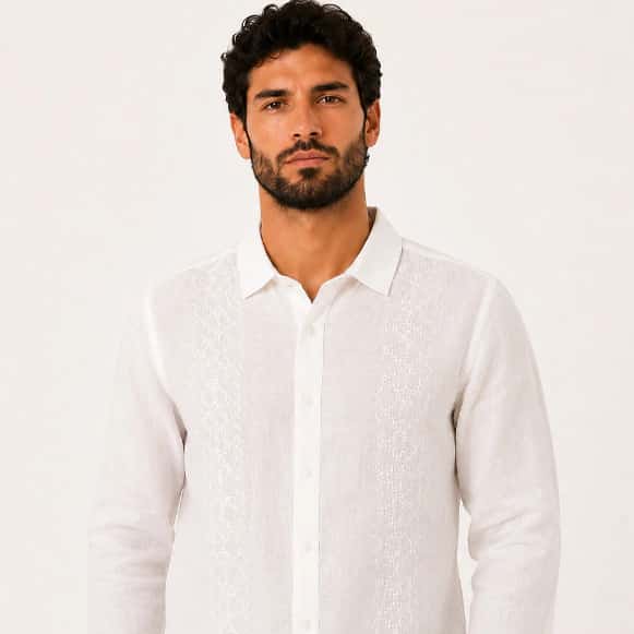 GUAYABERA ML 100% LINO HOMBRE