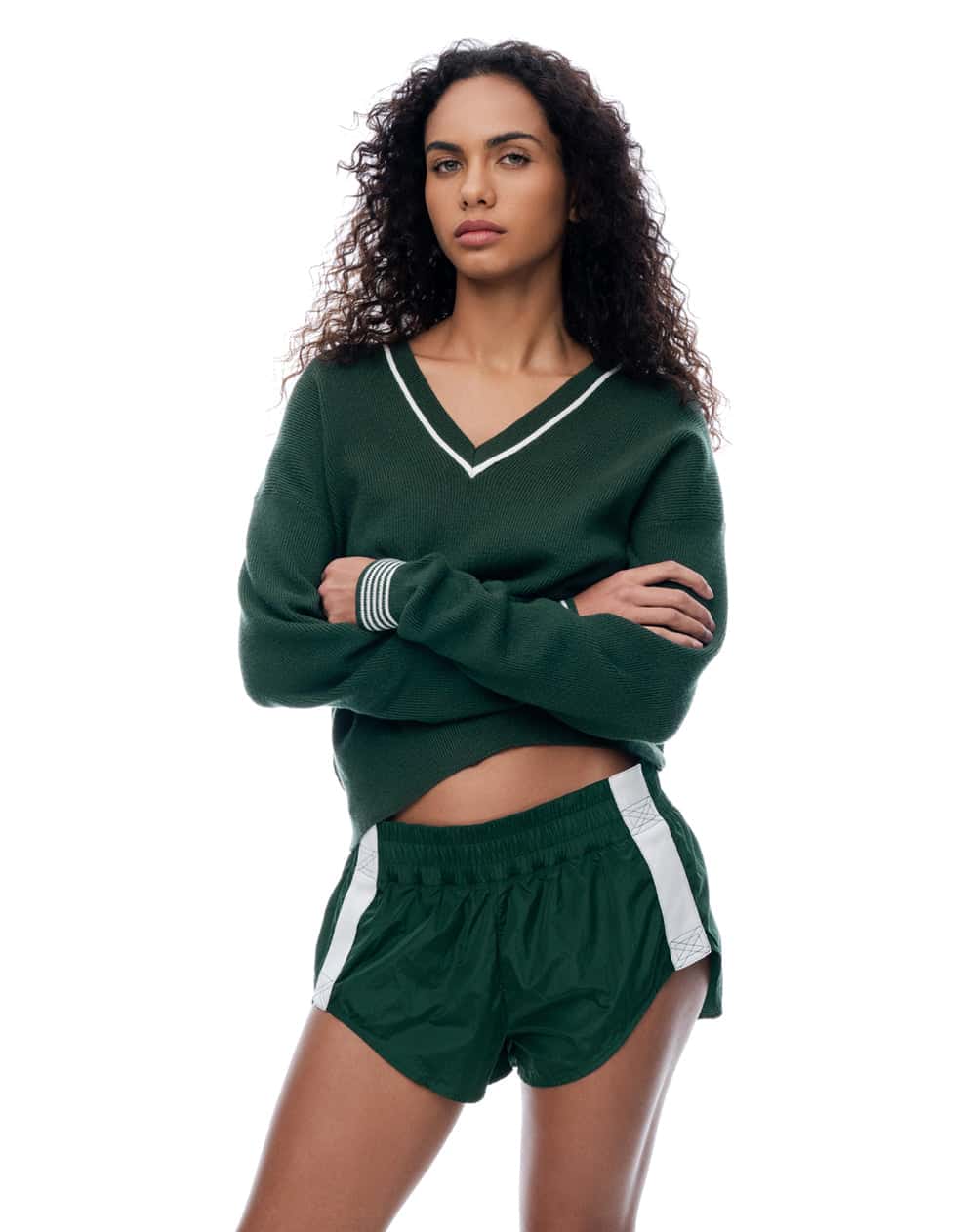 Short deportivo liviano verde mujer