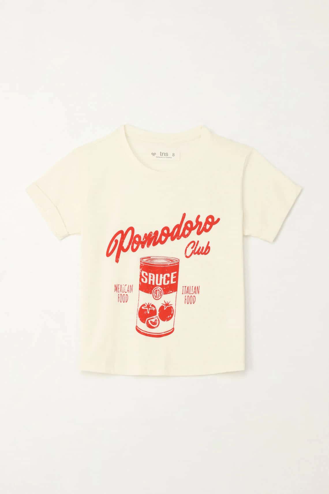Camiseta básica estampada crudo para niña