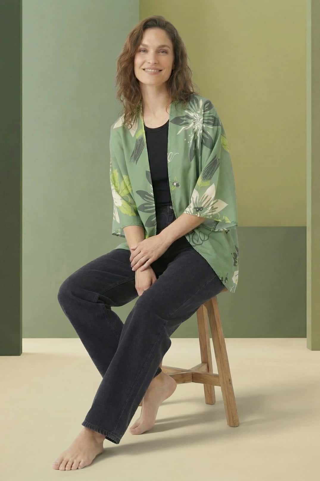 Kimono Savia Achira Verde - miniatura 2