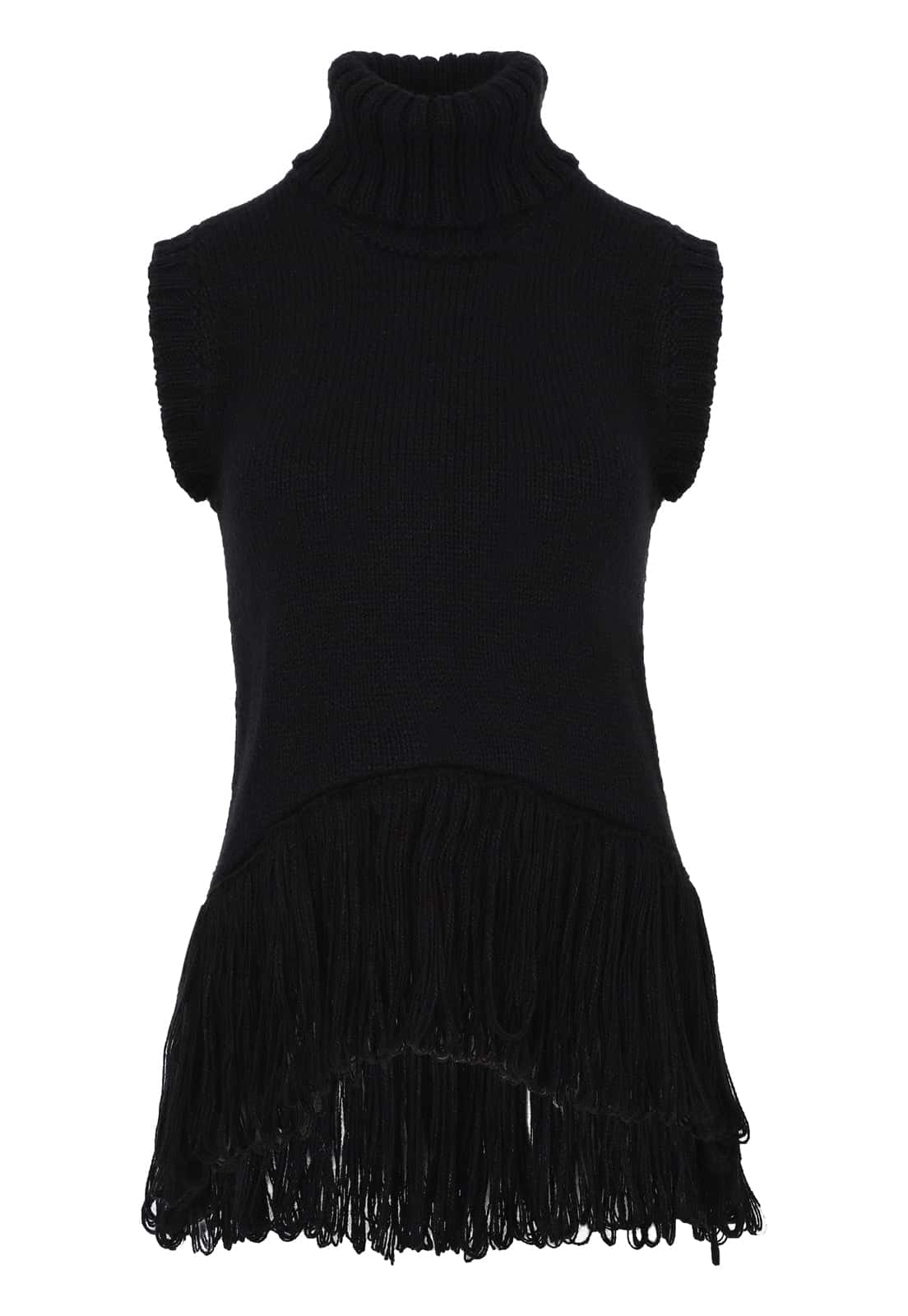 KNITTED FRINGES VEST