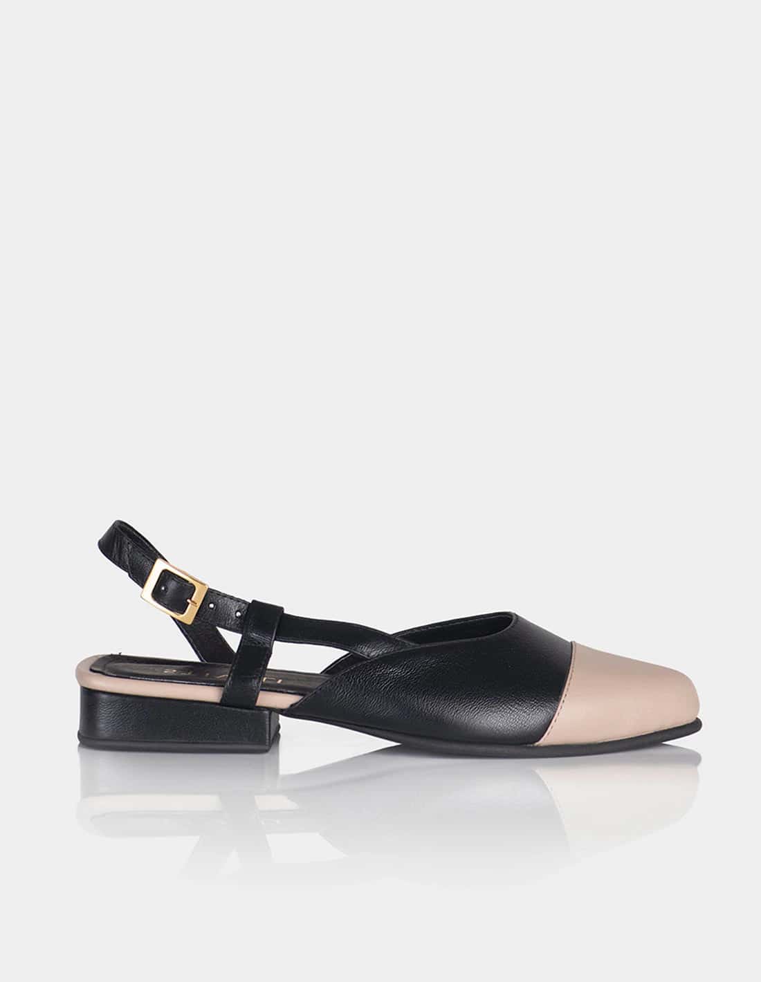 Baleta Slingback Kala Pardo x Negro