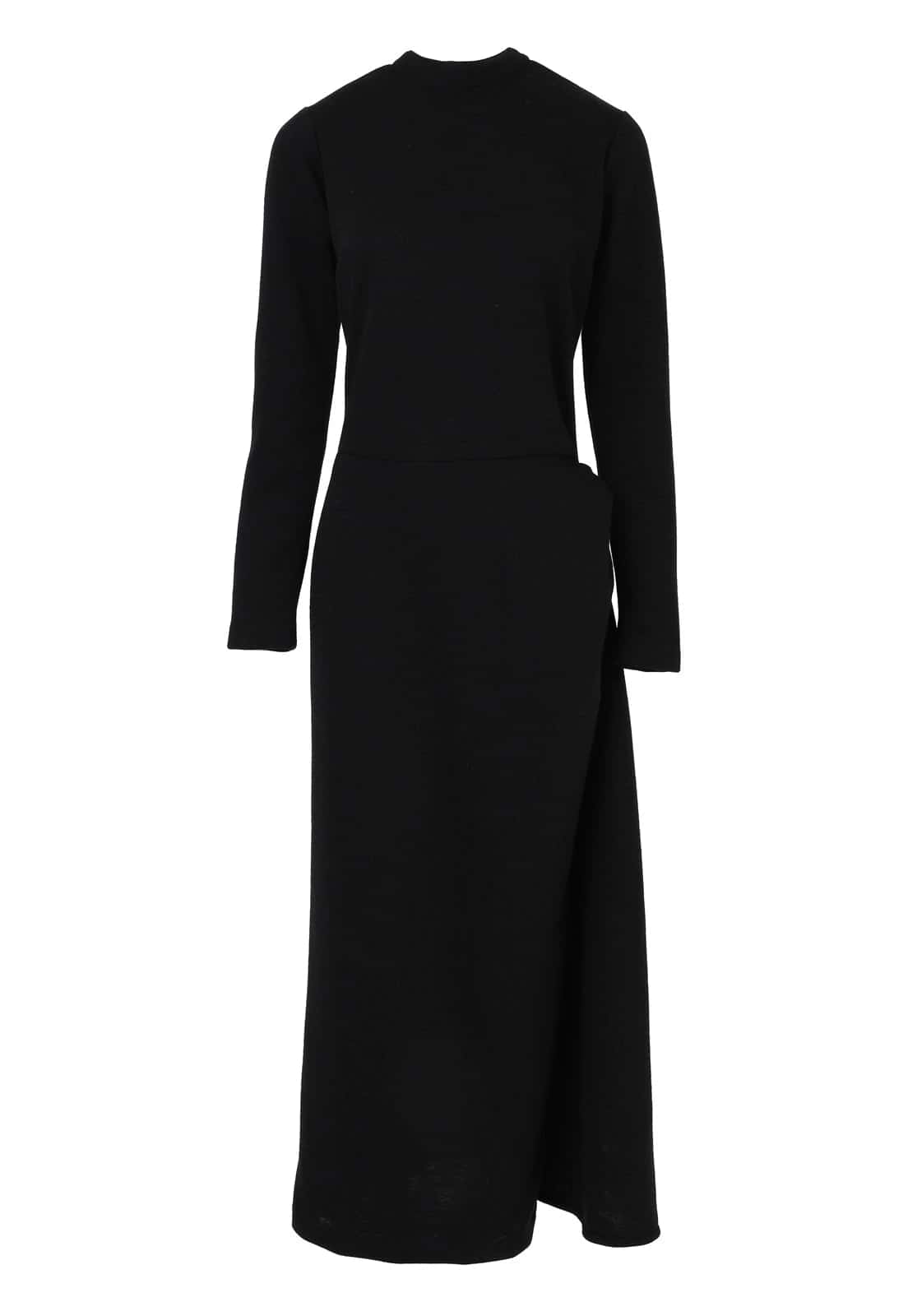 LONG SLEEVES CASCADE DRESS