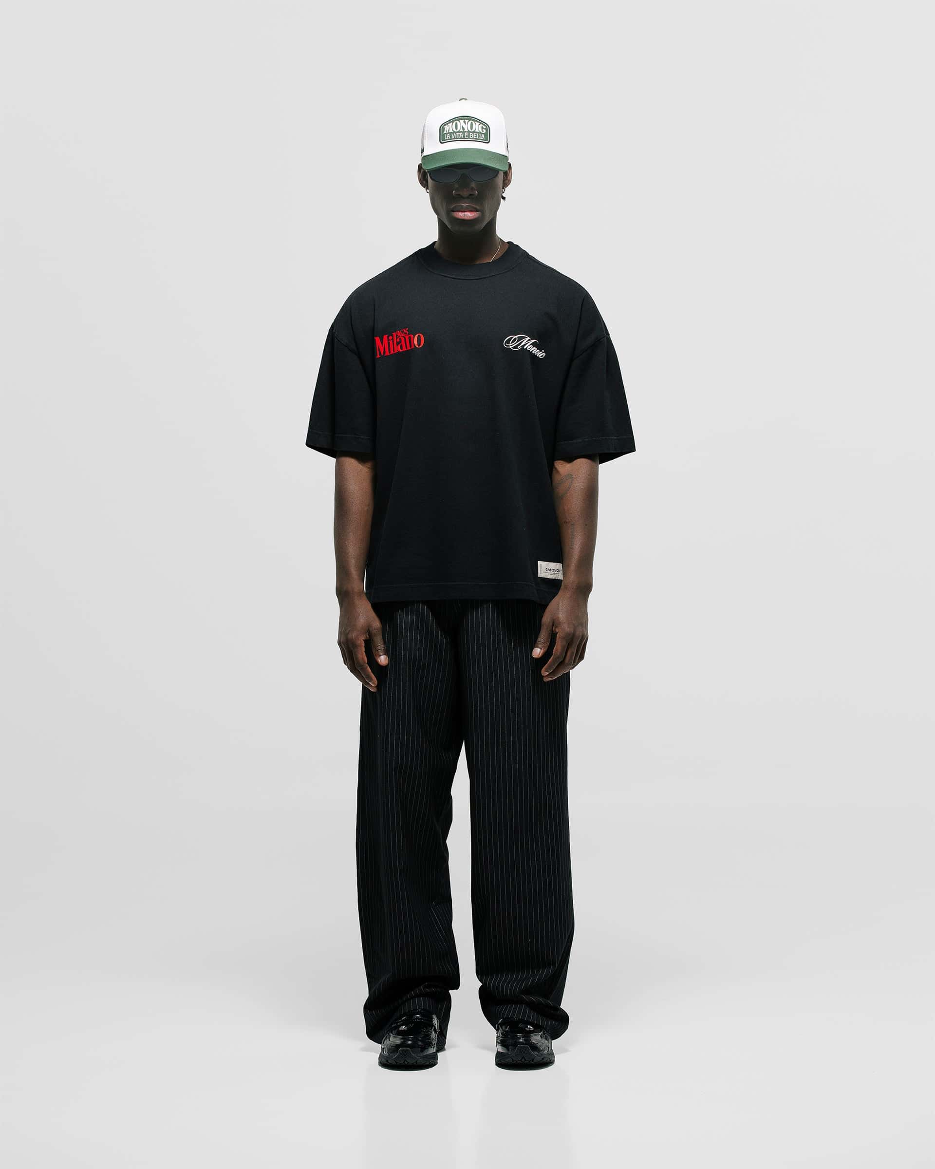 Camiseta Boxy fit Milano - Negro Oscuro - miniatura 3