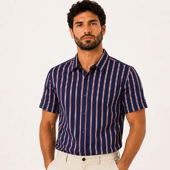 CAMISA MC 100% ALGODON HOMBRE