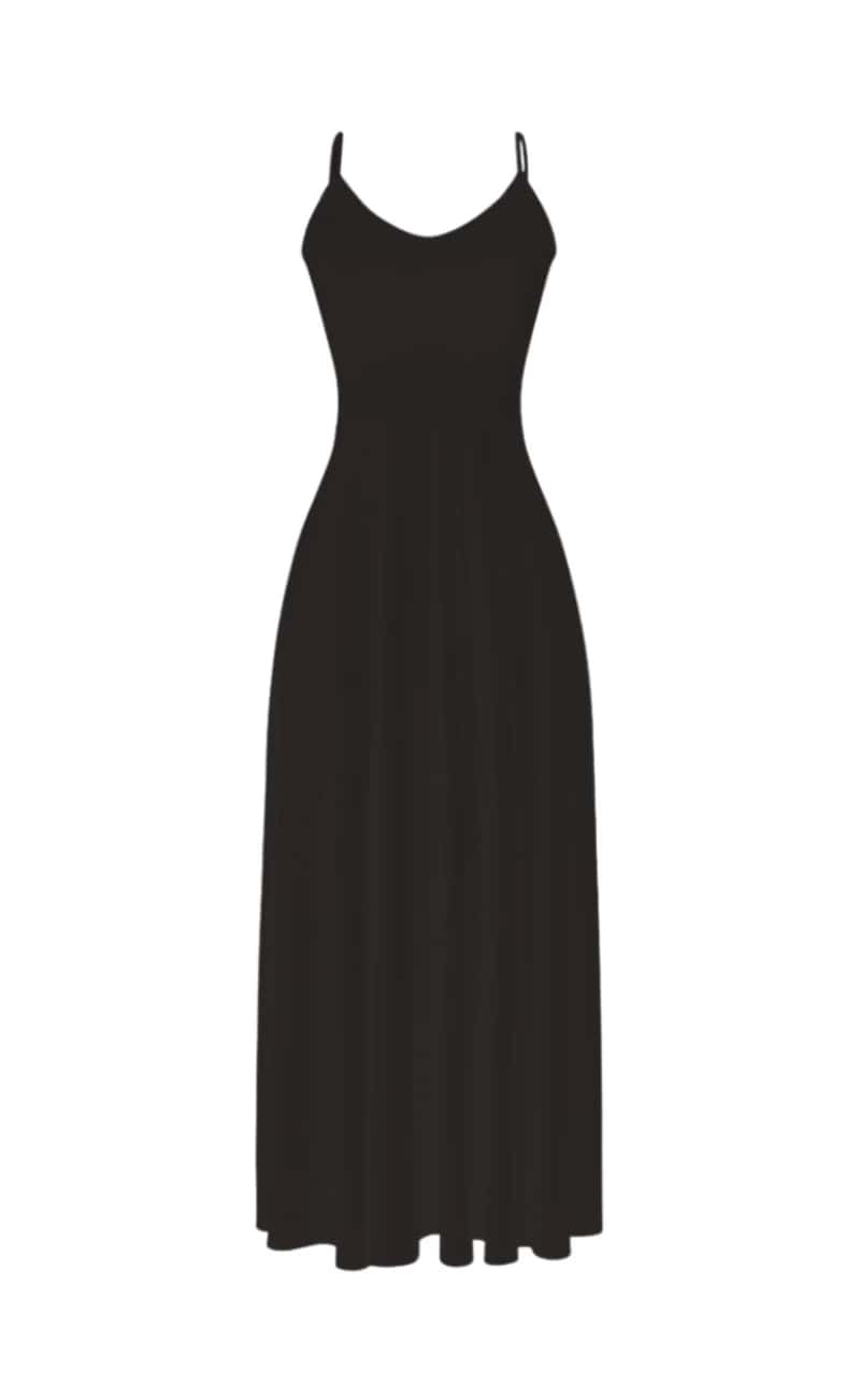 VESTIDO LARGO SPICE NEGRO