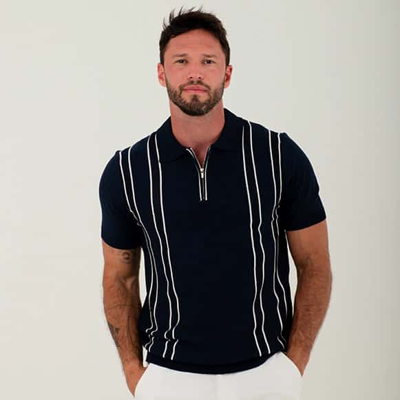SUETER POLO MODA TEJIDO CON CORREDERA HO