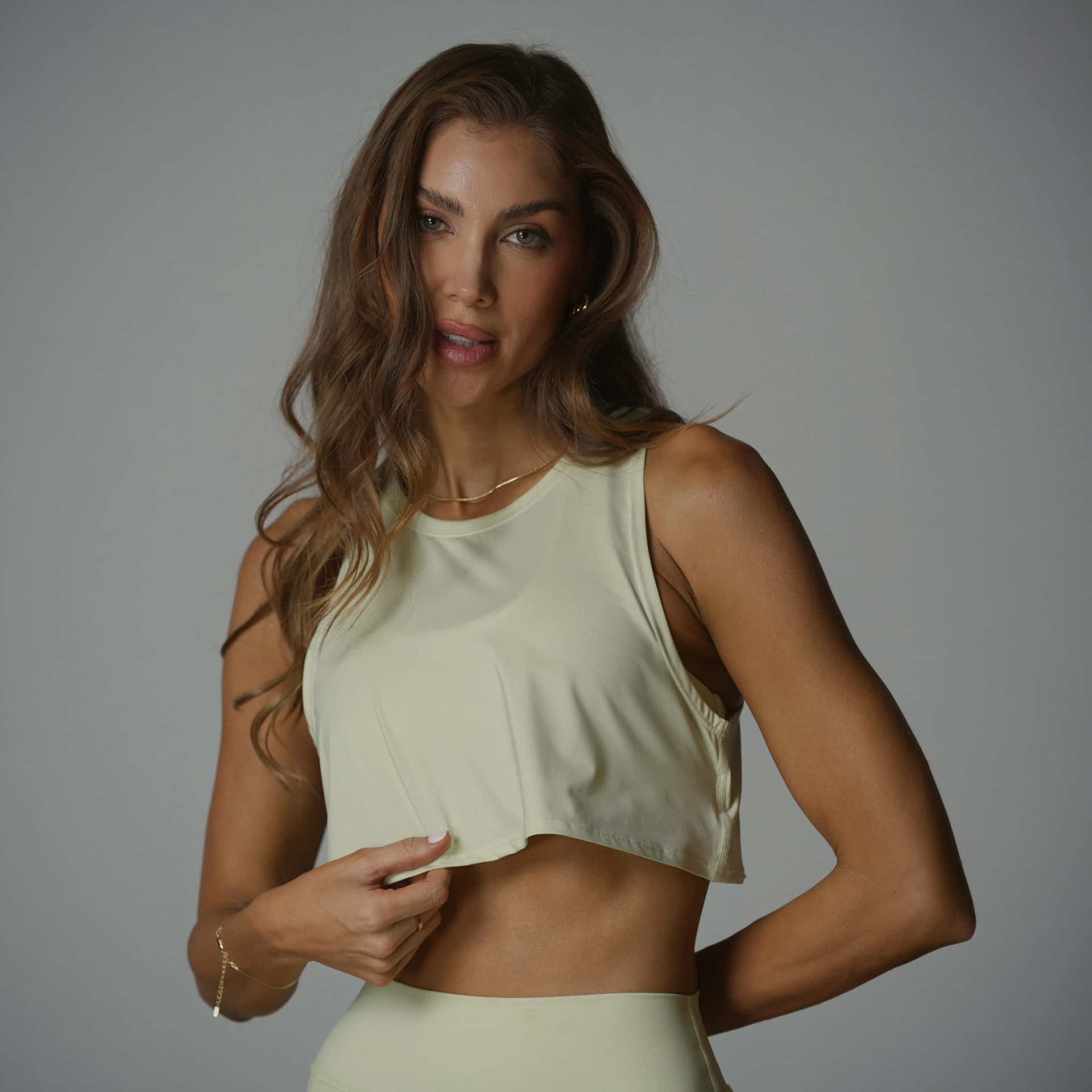 Performance Tank Crop Lime mist