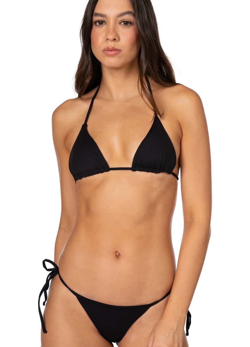 Maaji Jade Black Balmy Sliding Triangle Bikini Top - miniatura 5