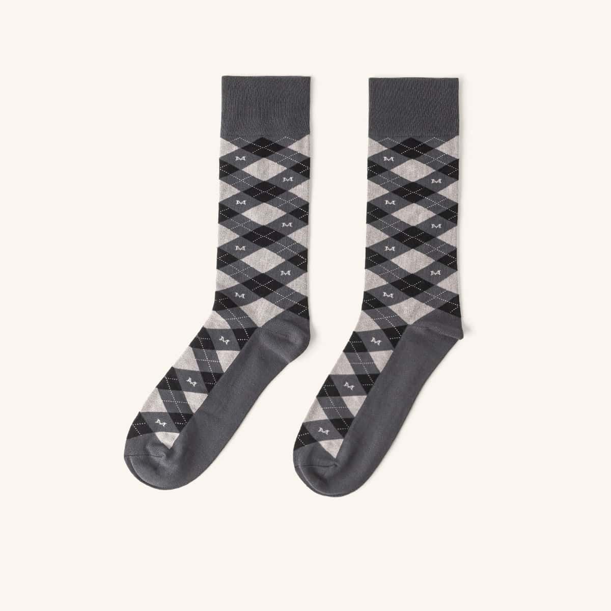 Medias Tapiz Extrafina Gris Negro MH Socks