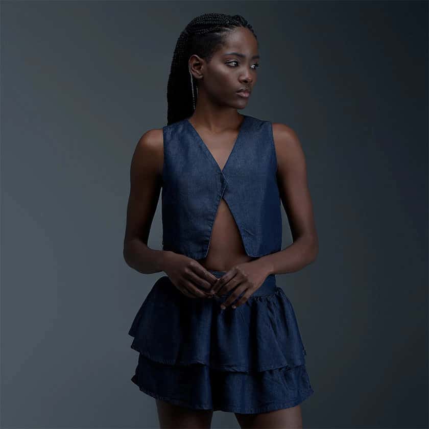 Blusa Azul Mujer