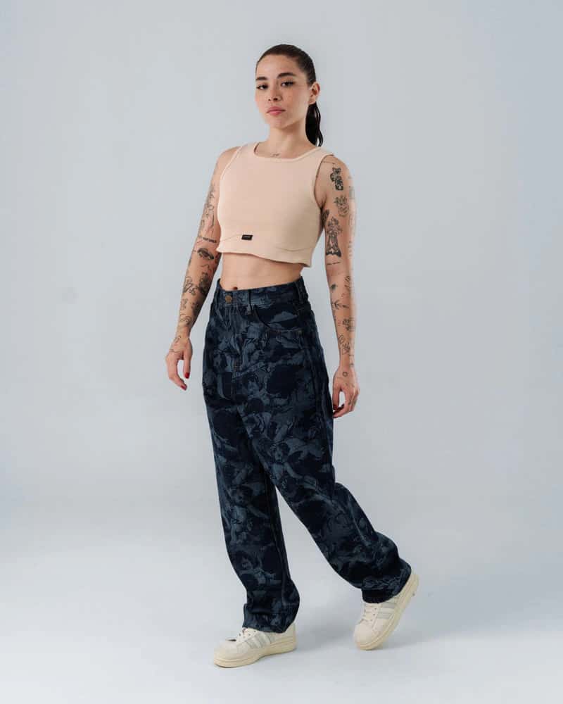 Crop Top Beige Para Mujer Corte Imperio - miniatura 5