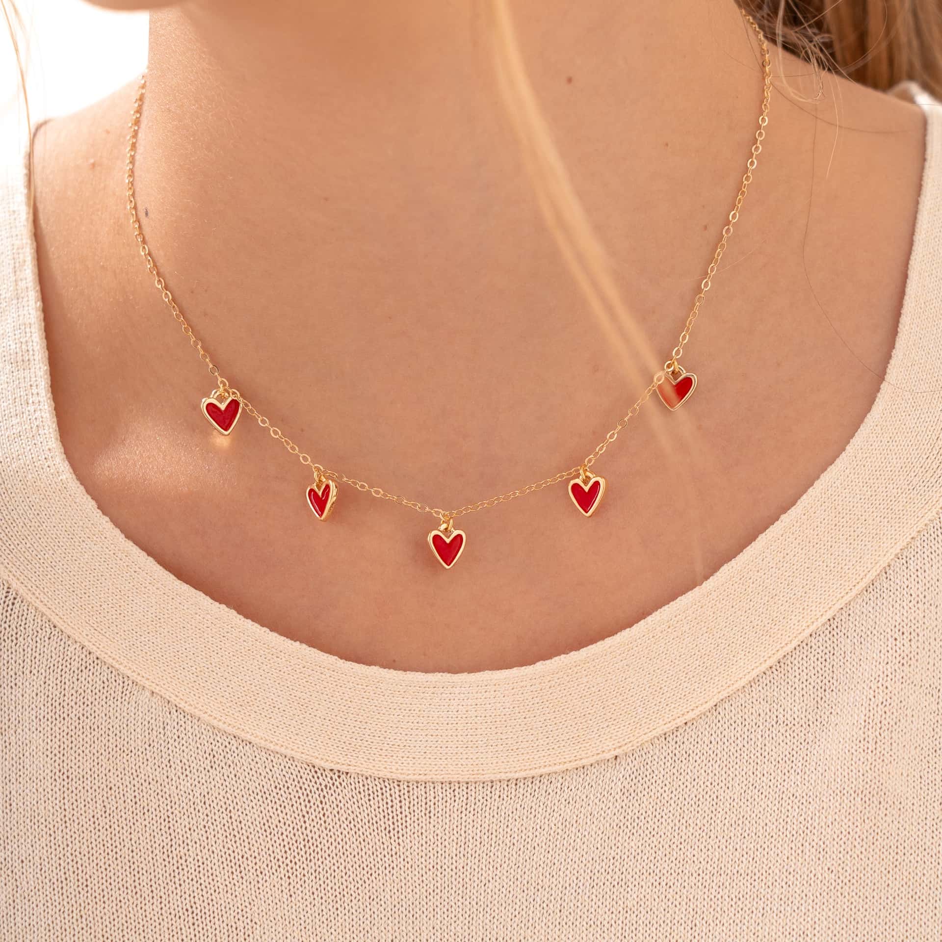 Cadena Multi Corazones