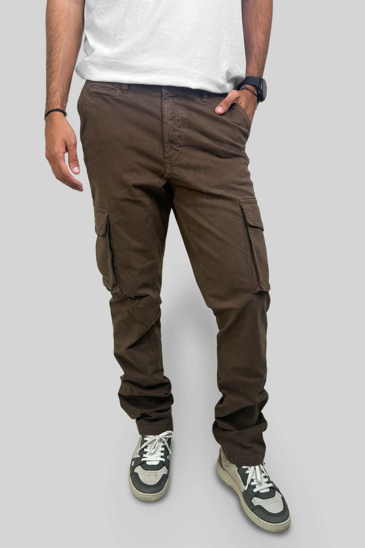 PANTALON CARGO MOCHA