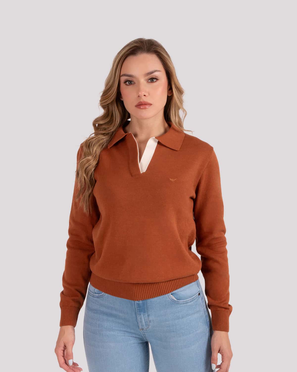 Sweater terracota para mujer