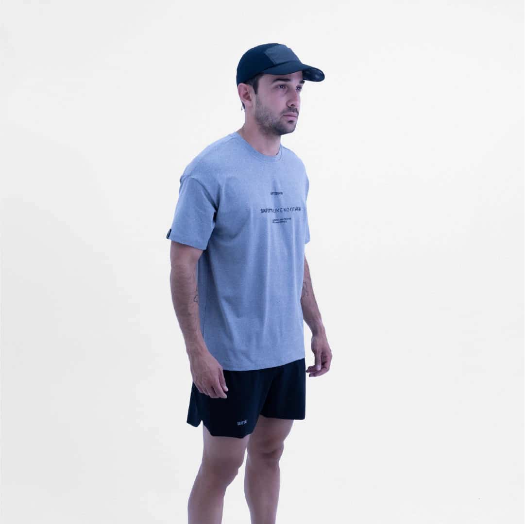 CAMISETA LIFESTYLE MANGA CORTA ROAM OVERSIZE GRAY PARA HOMBRE - miniatura 2