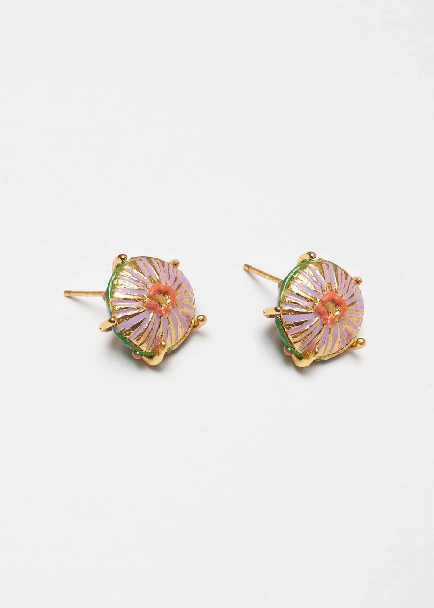 Aretes midi sombrerito verde
