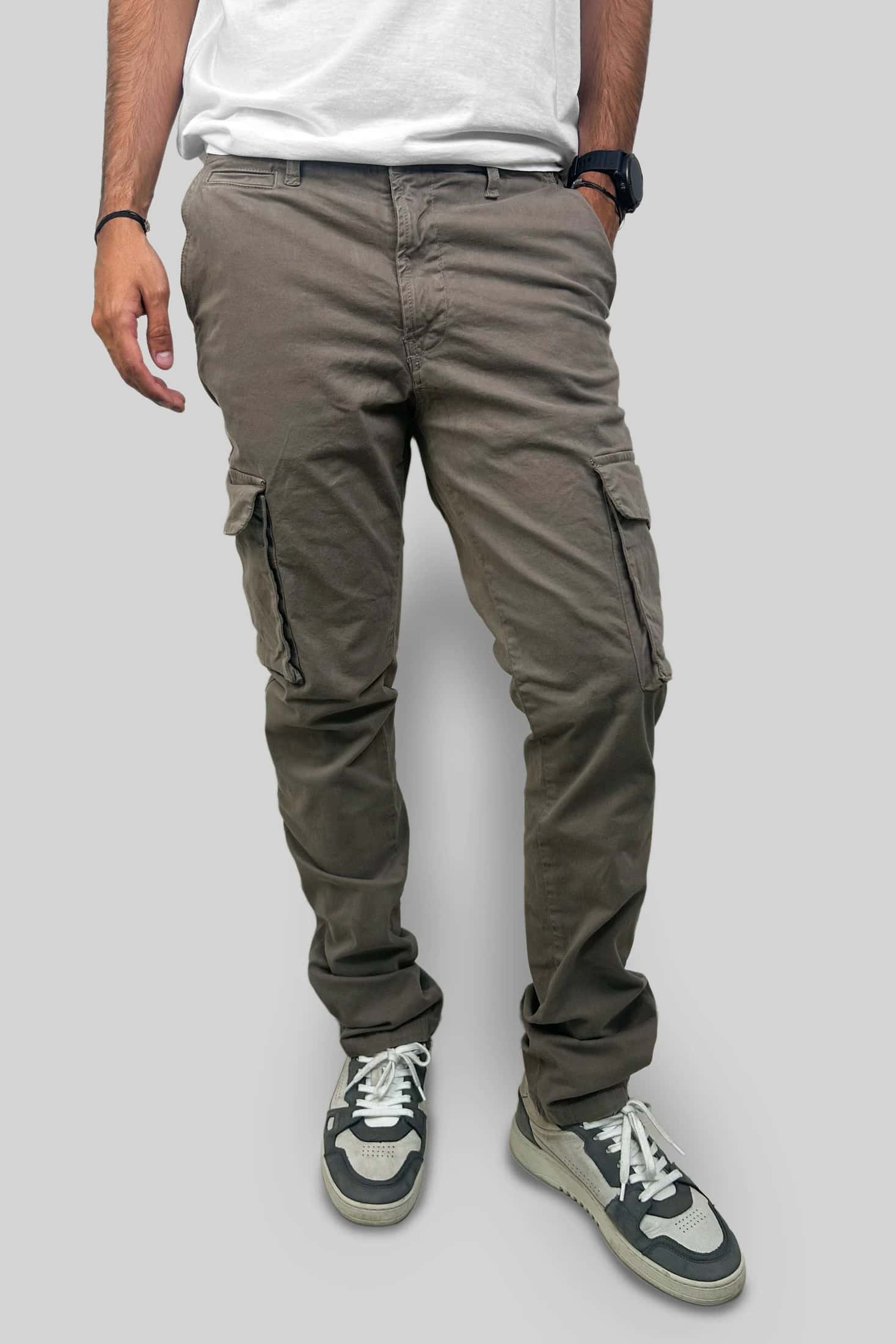 PANTALON CARGO OLIVA