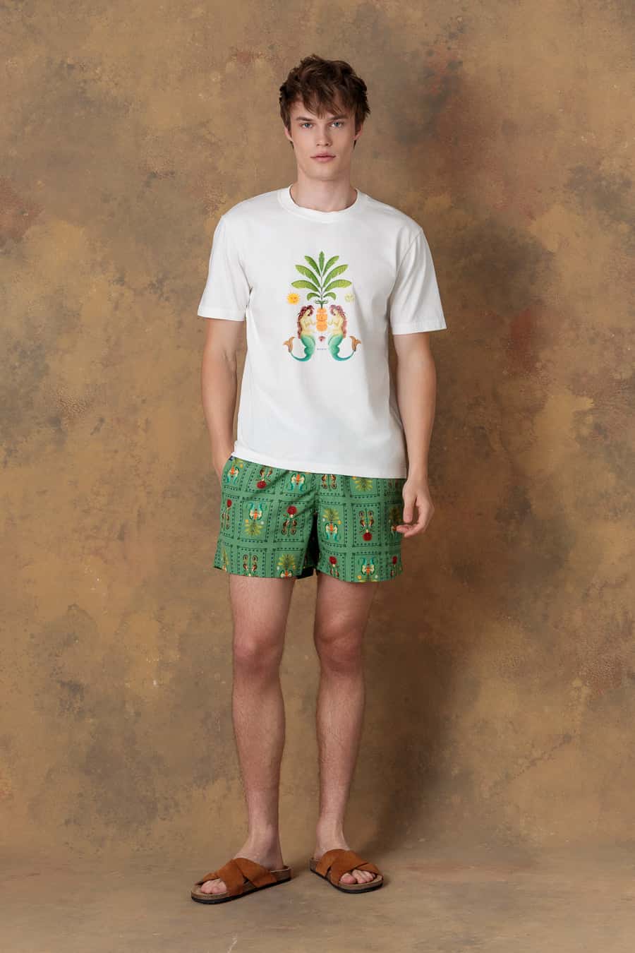 Men's cotton t-shirt amanzi white
