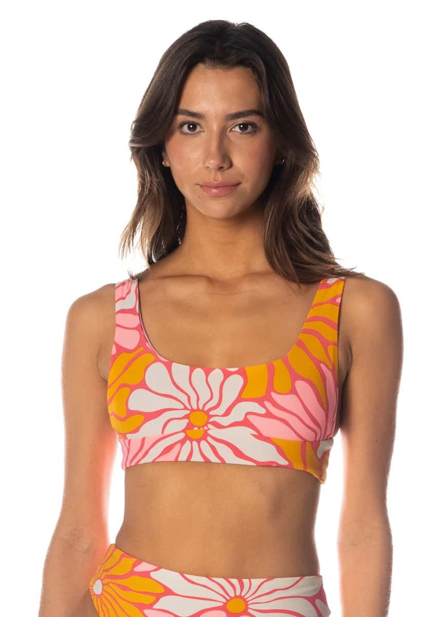 Maaji Dali Flowers Donna Sporty Bralette Bikini Top - miniatura 2