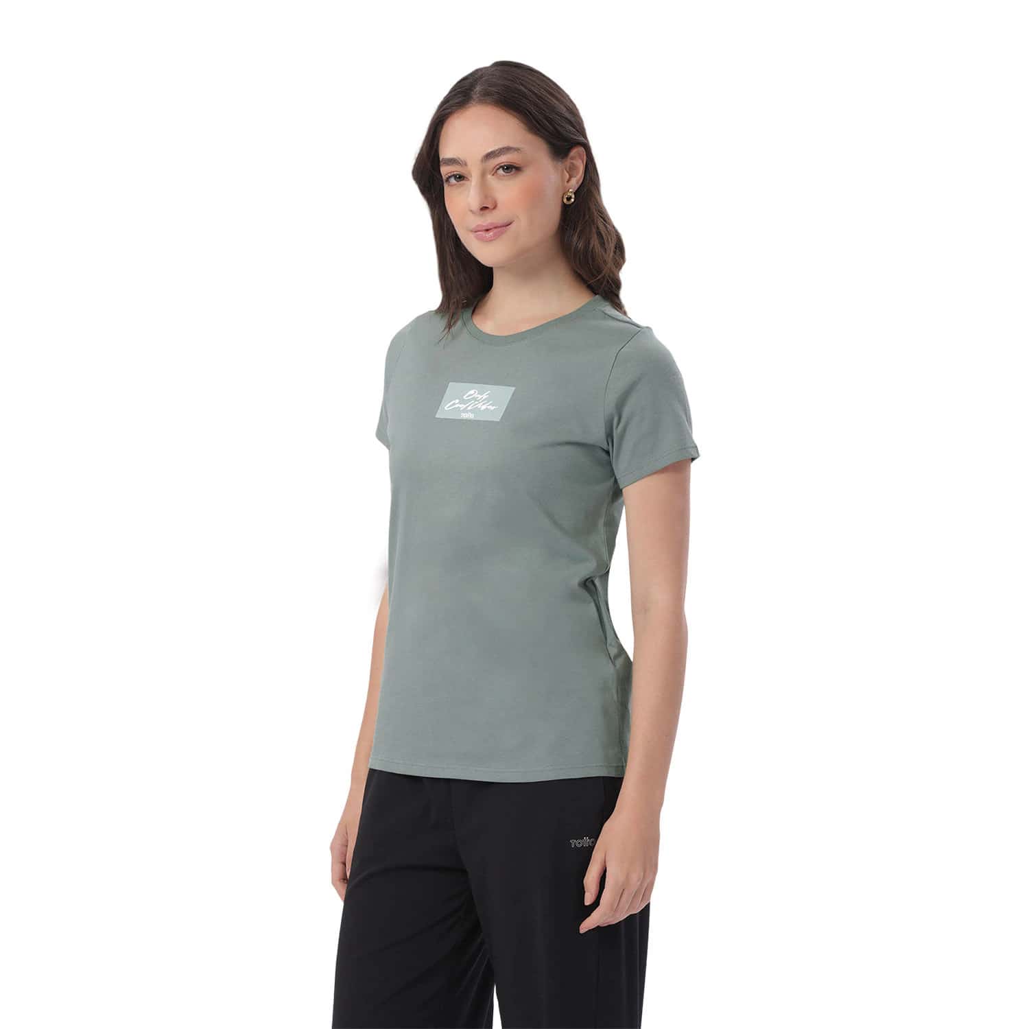 Camiseta Estampada para Mujer Dusti Manga Corta Verde