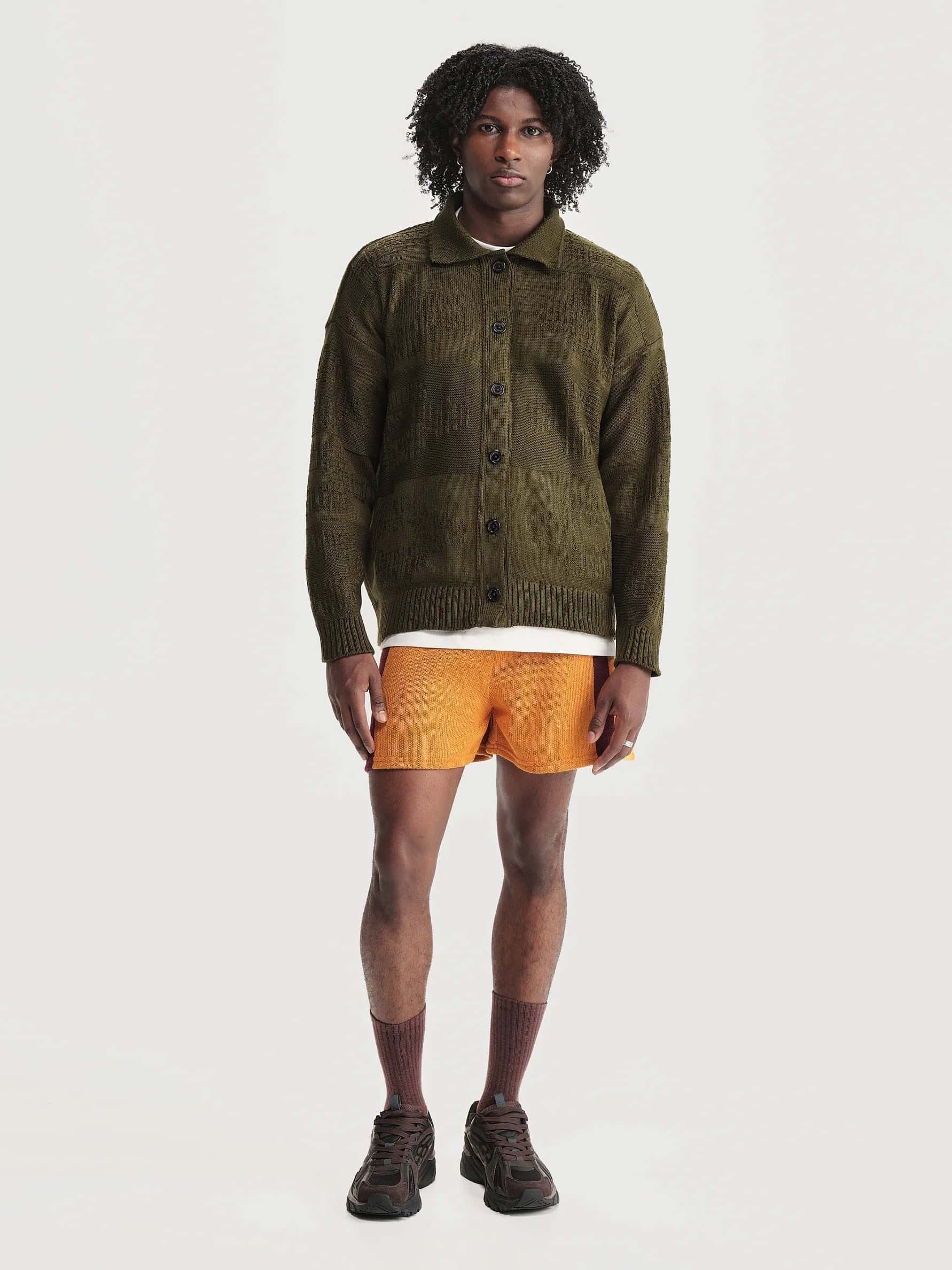 Cardigan Polo Picnic Verde Hombre