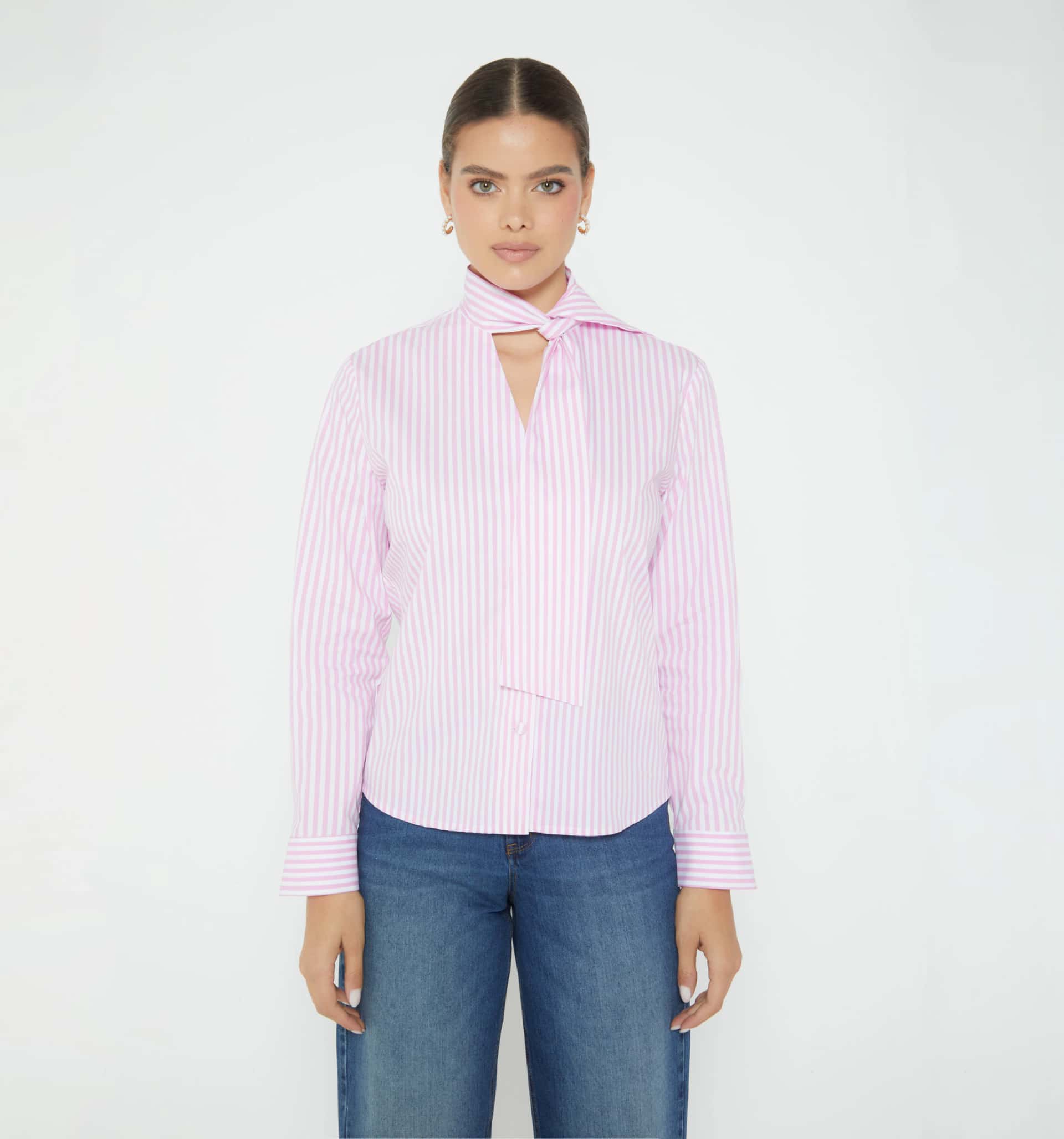 Camisera manga larga con moño