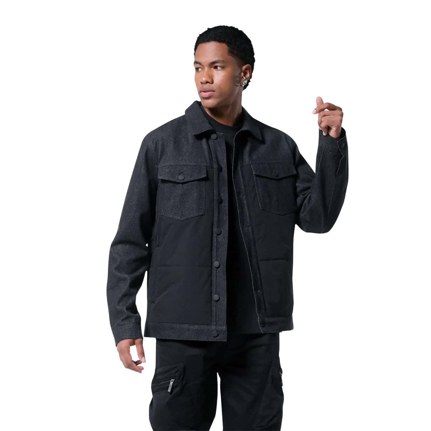 Chaqueta Denim Unisex Indonesia Acolchada