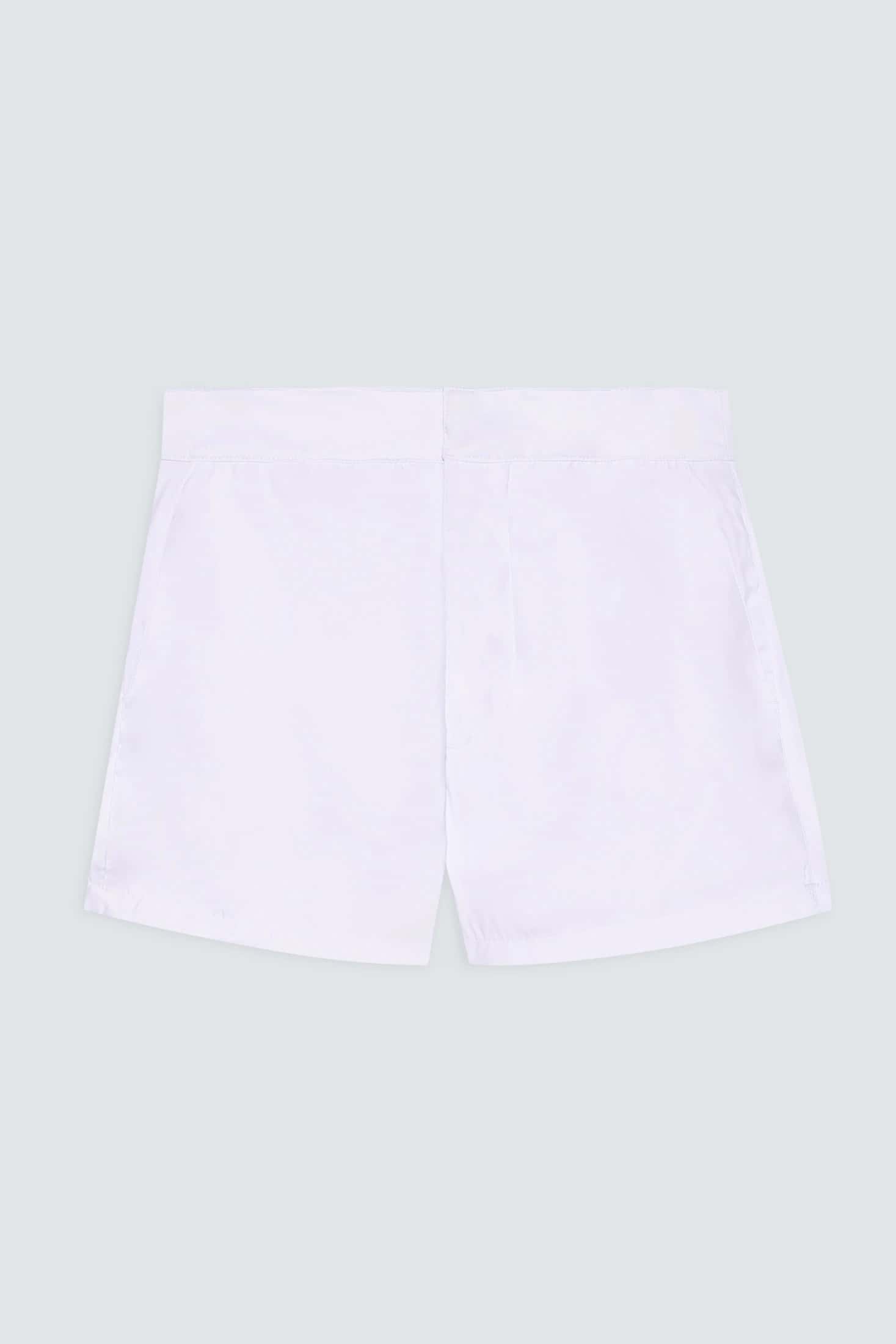Men's swim trunk white plain waistband