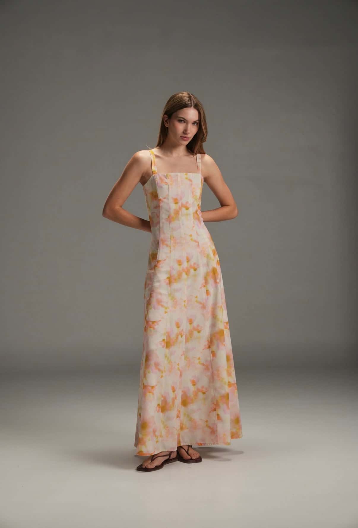 DAI LOLA LINEN LONG DRESS