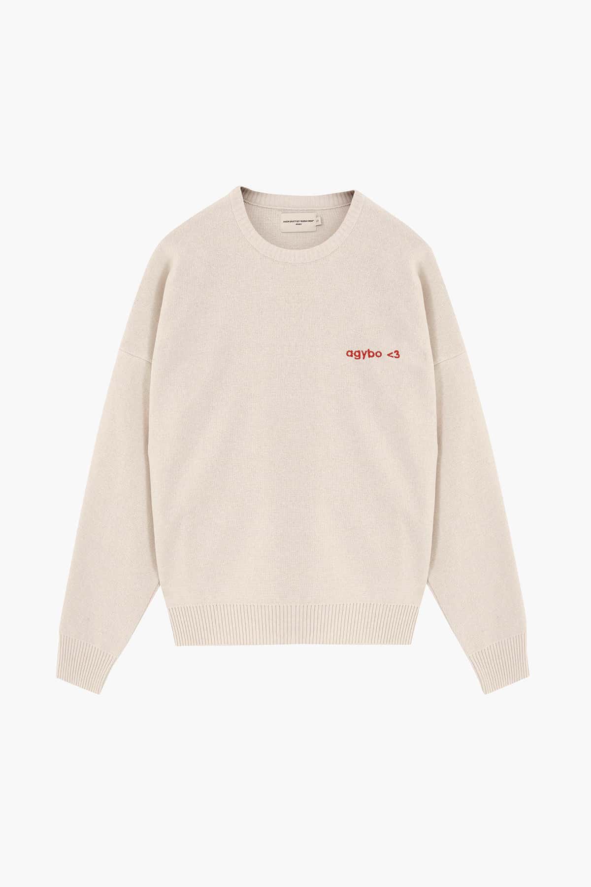 LOGO <3 SWEATER IVORY