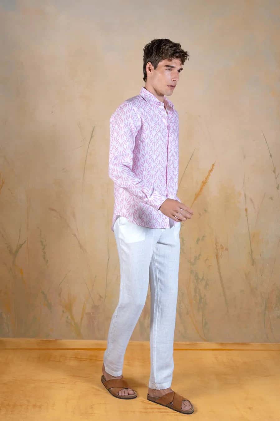 Pink Spica linen shirt pink - miniatura 2