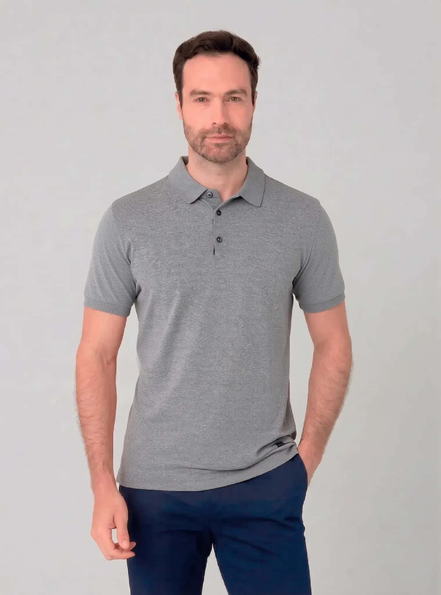 Camiseta polo de hilo para hombre Jon Sonen 020323007