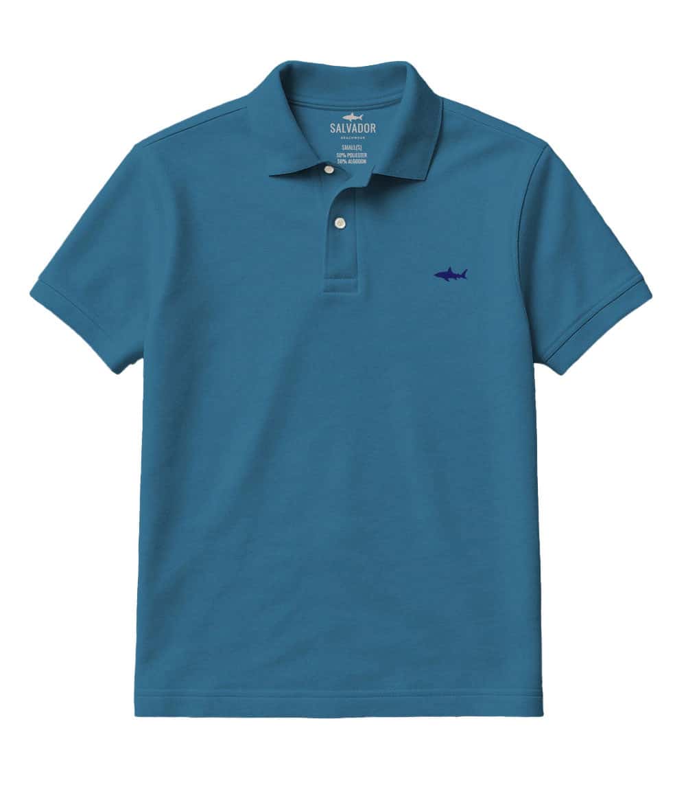 CAMISETA POLO AZUL PETROLEO