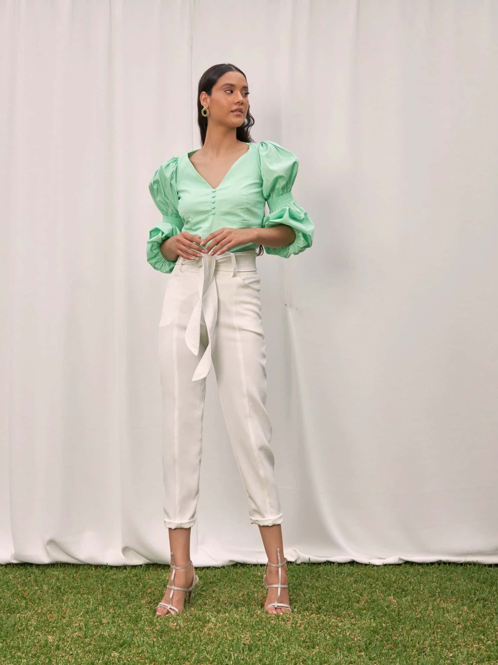Blusa Vico Verde Menta - miniatura 5
