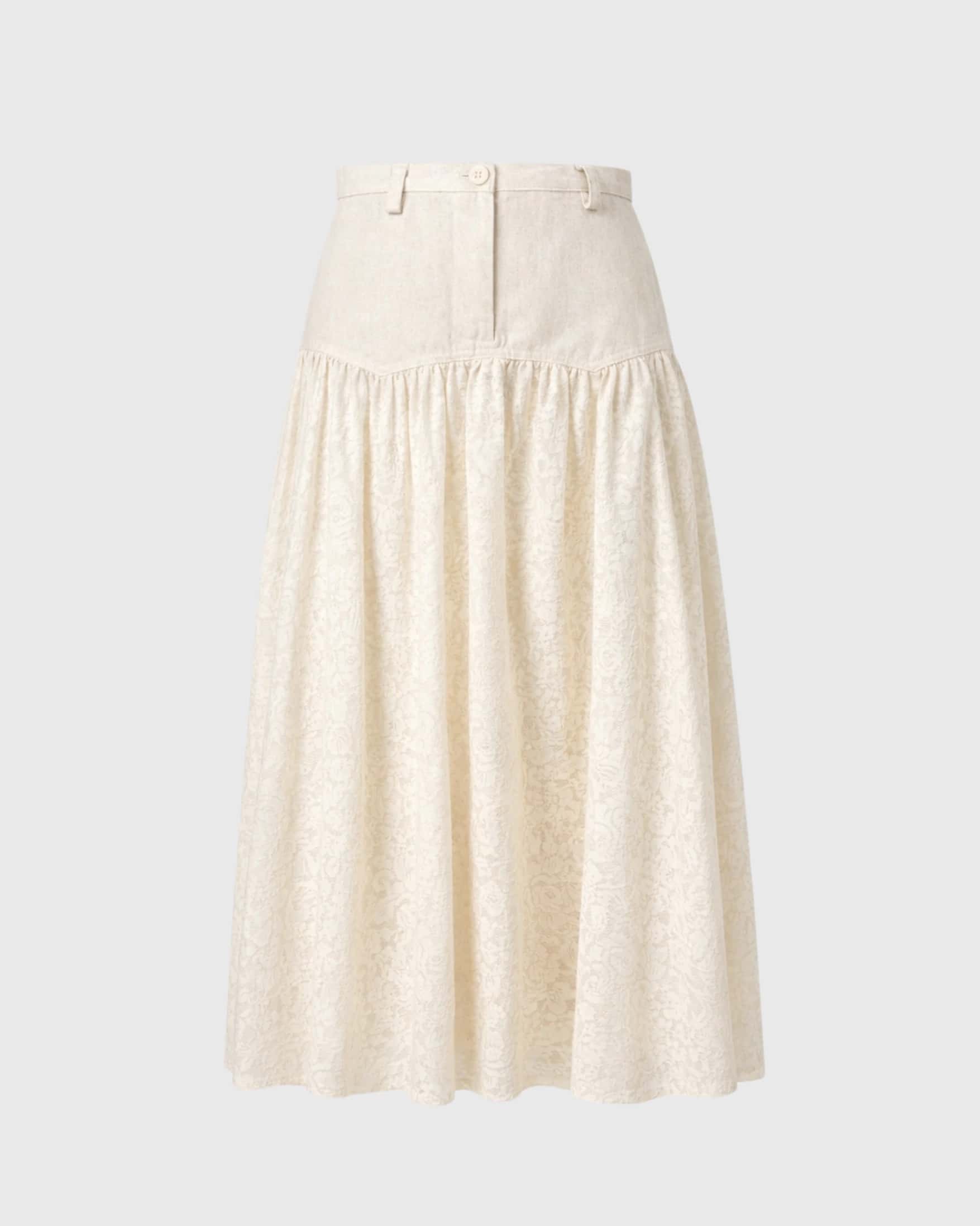 SAND LACE SKIRT