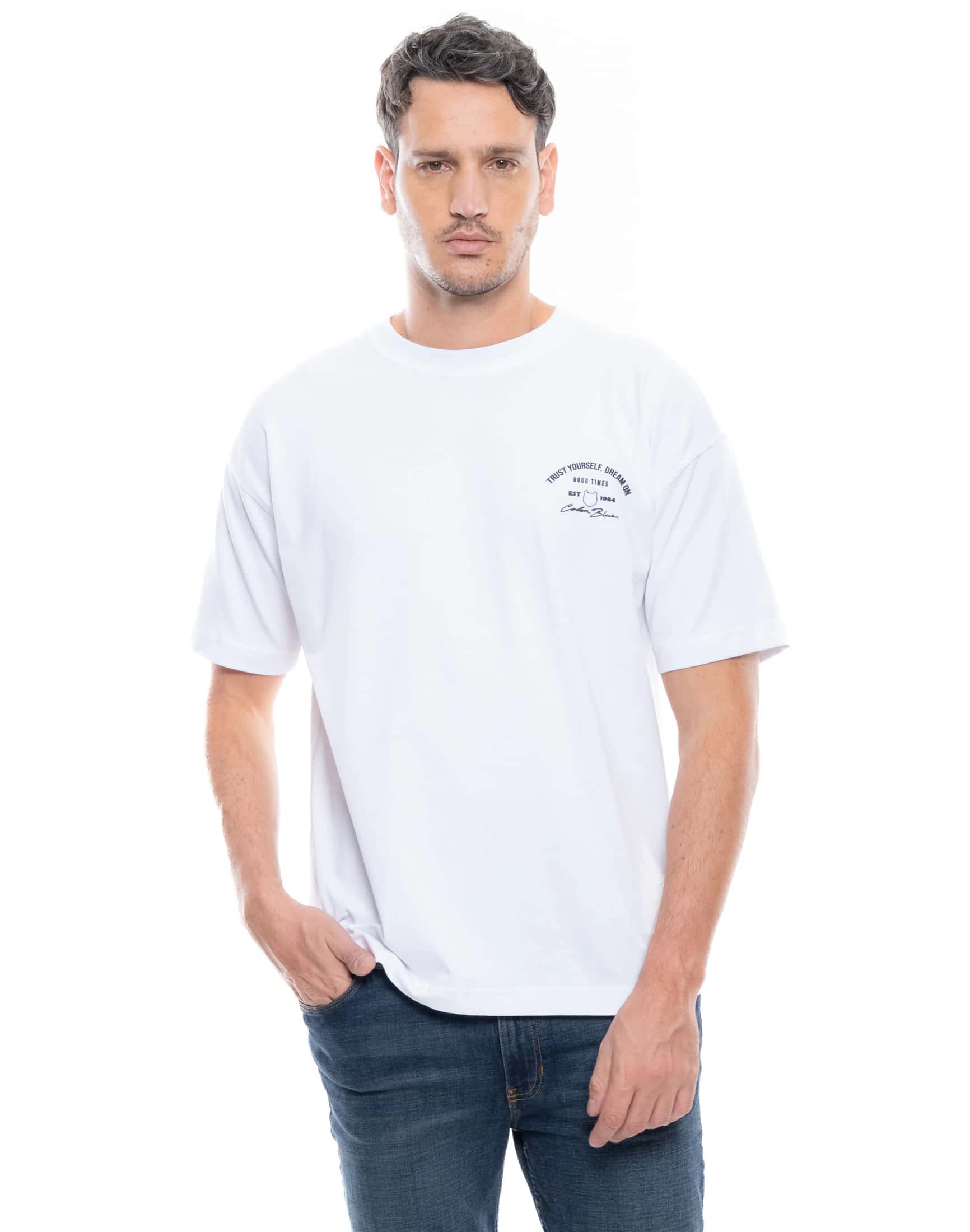 Camiseta Manga Corta Con Estampado Punto Corazón