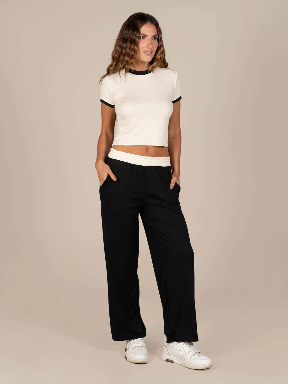 Pantalon merino dol negro vainilla