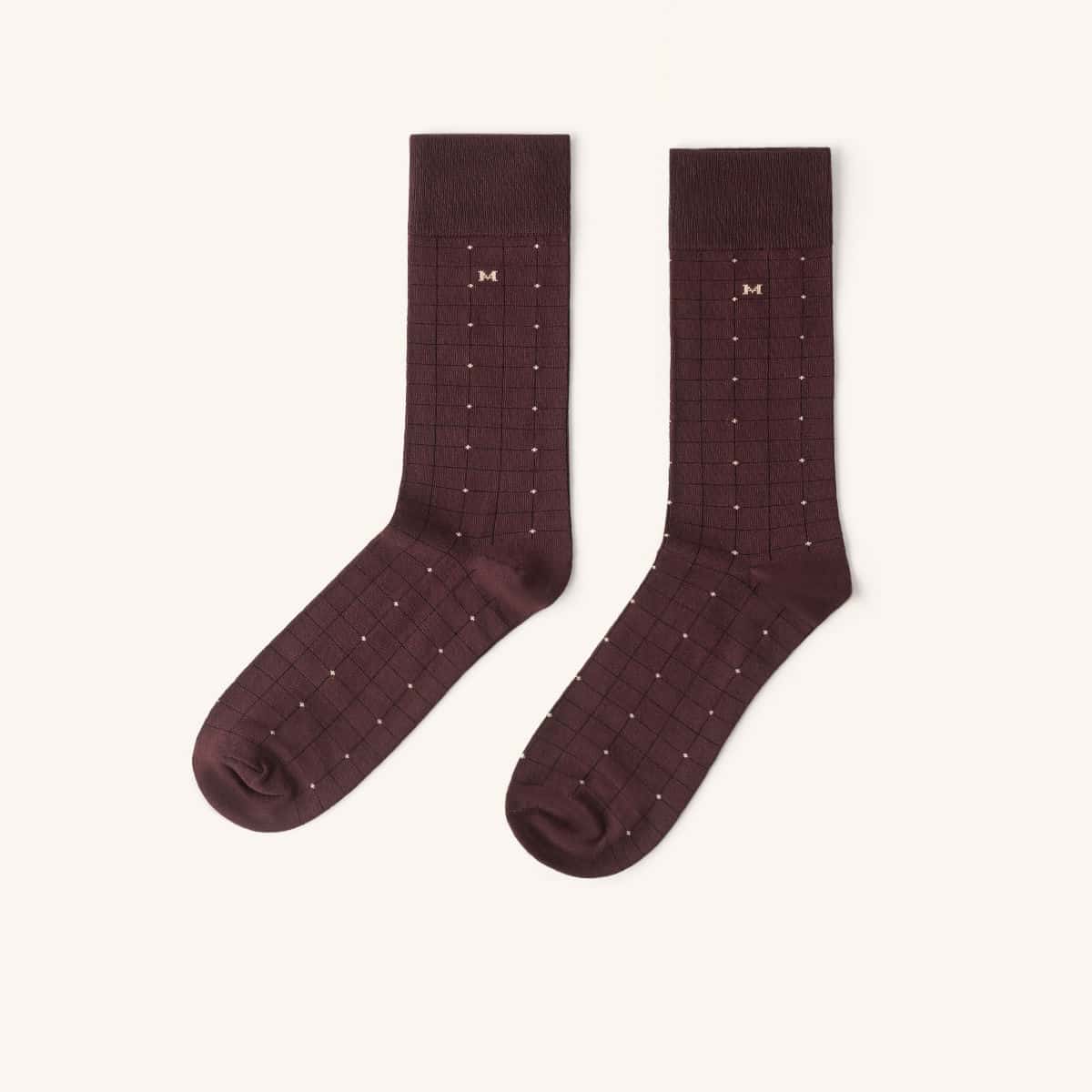 Medias Mosaico Extrafina Vino MH Socks