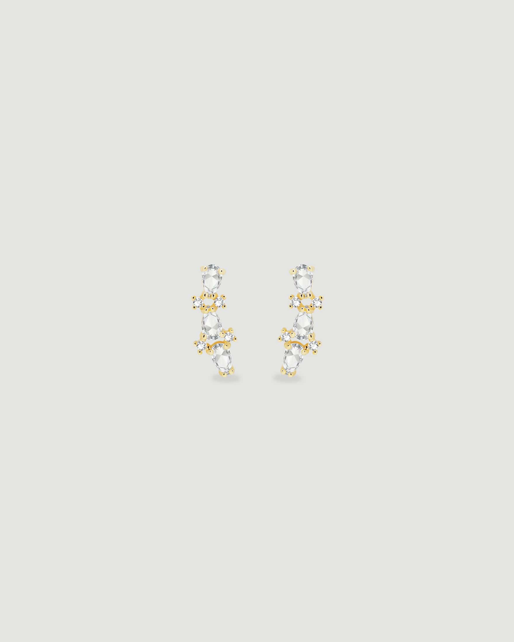 Aretes 3 Cristales Gota