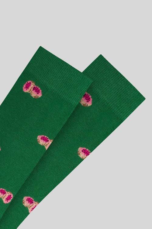 men's sock green kiwi