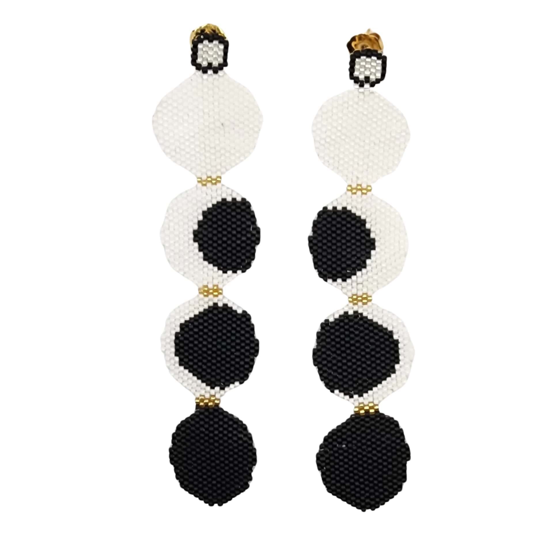 Miyuki Circle Fall Earrings