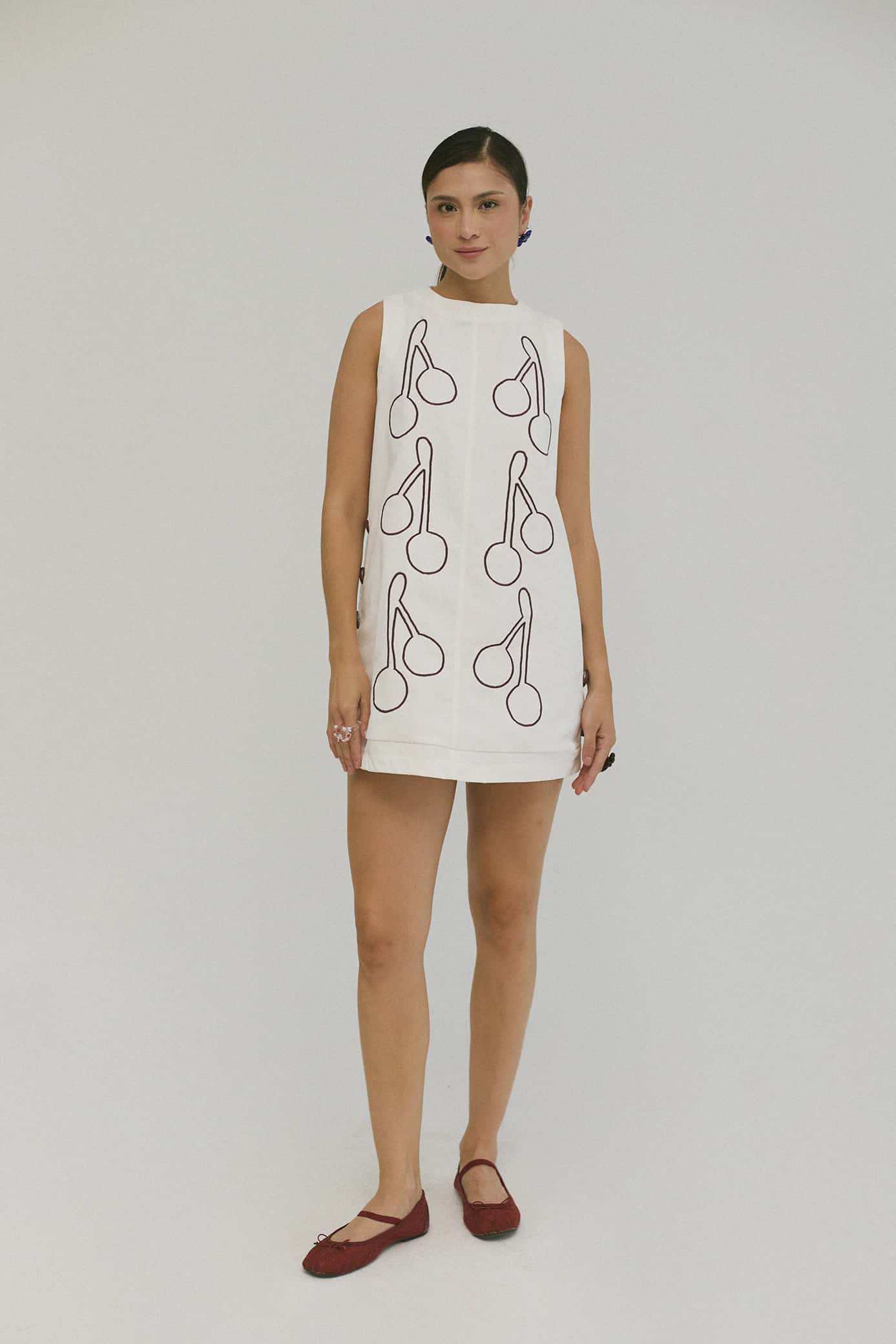 Vestido Anfitriona Cherries Crudo