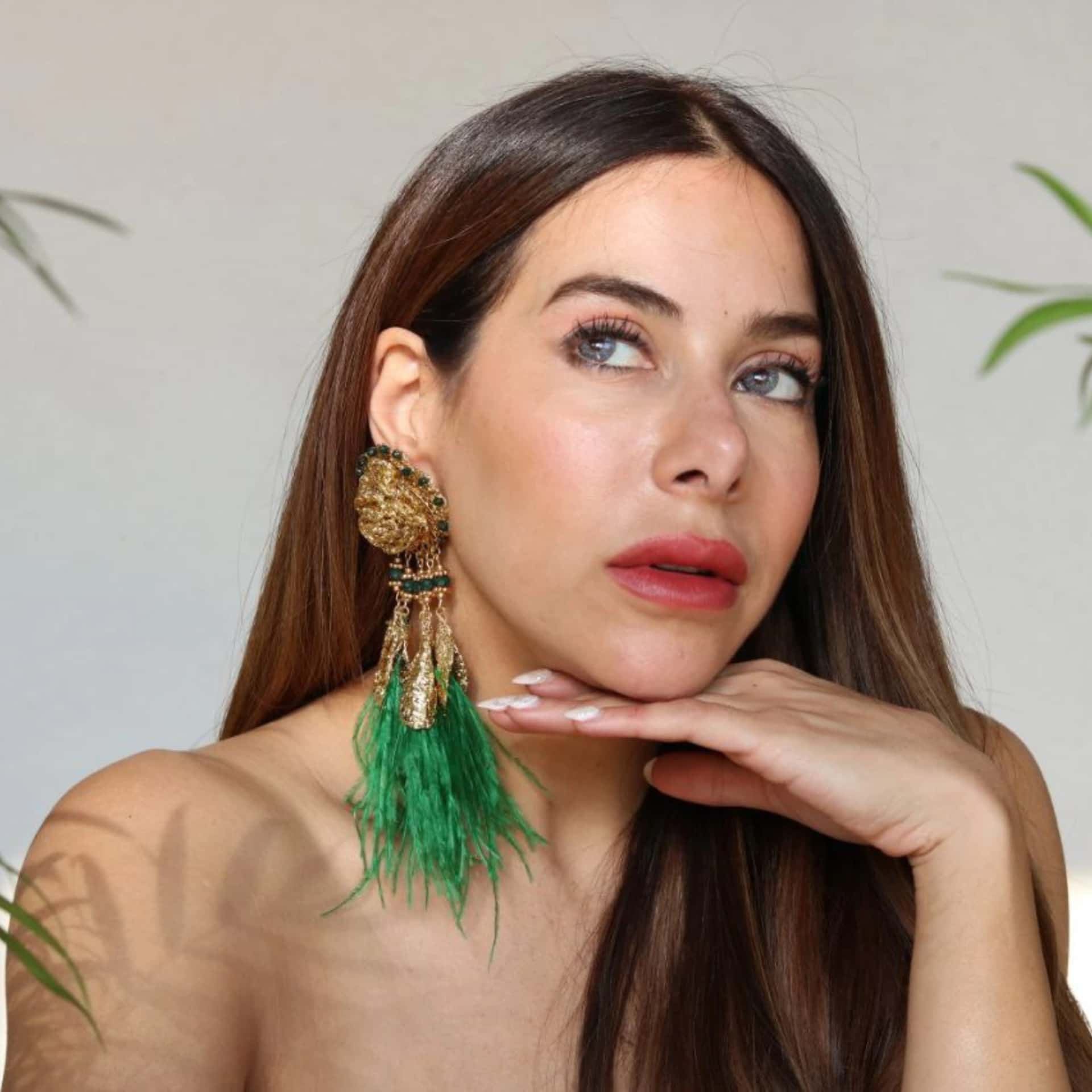 Hope Flower Green Earrings