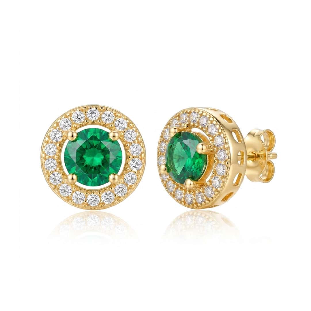 Aretes Cristal Esmeralda