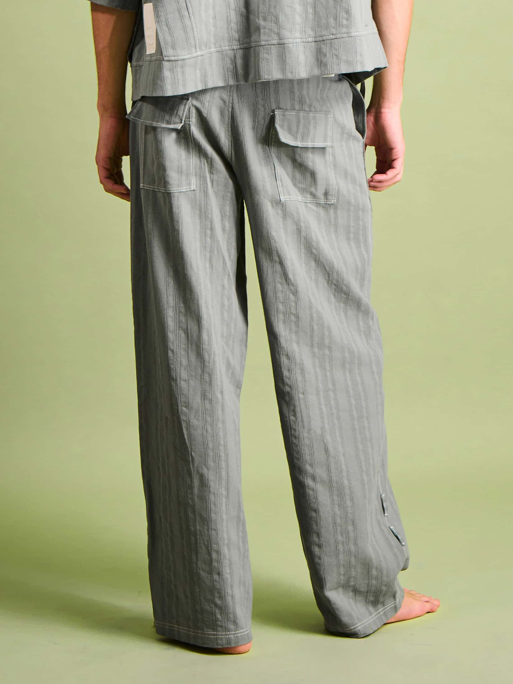 Pantalón Verde Olivo en Algodón - miniatura 2