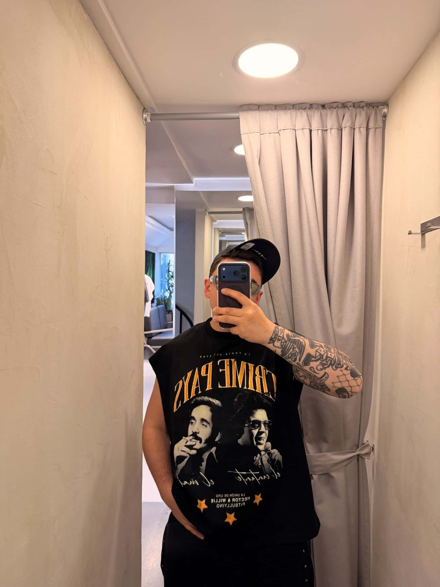 TankTop Oversize Crime Pays Negro - miniatura 3
