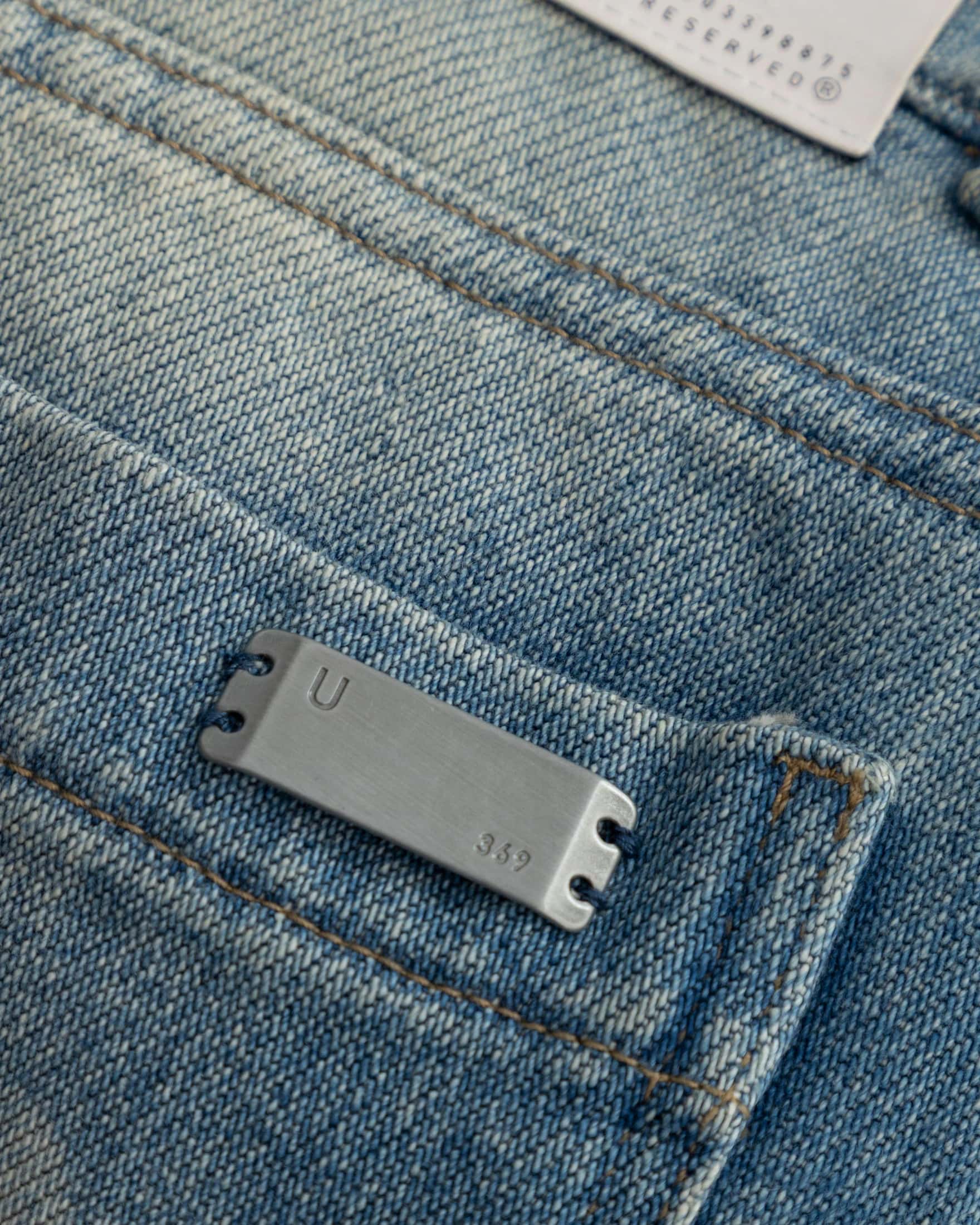 W Spring UNDRGLD Frayed Wide Jeans Blue - miniatura 5